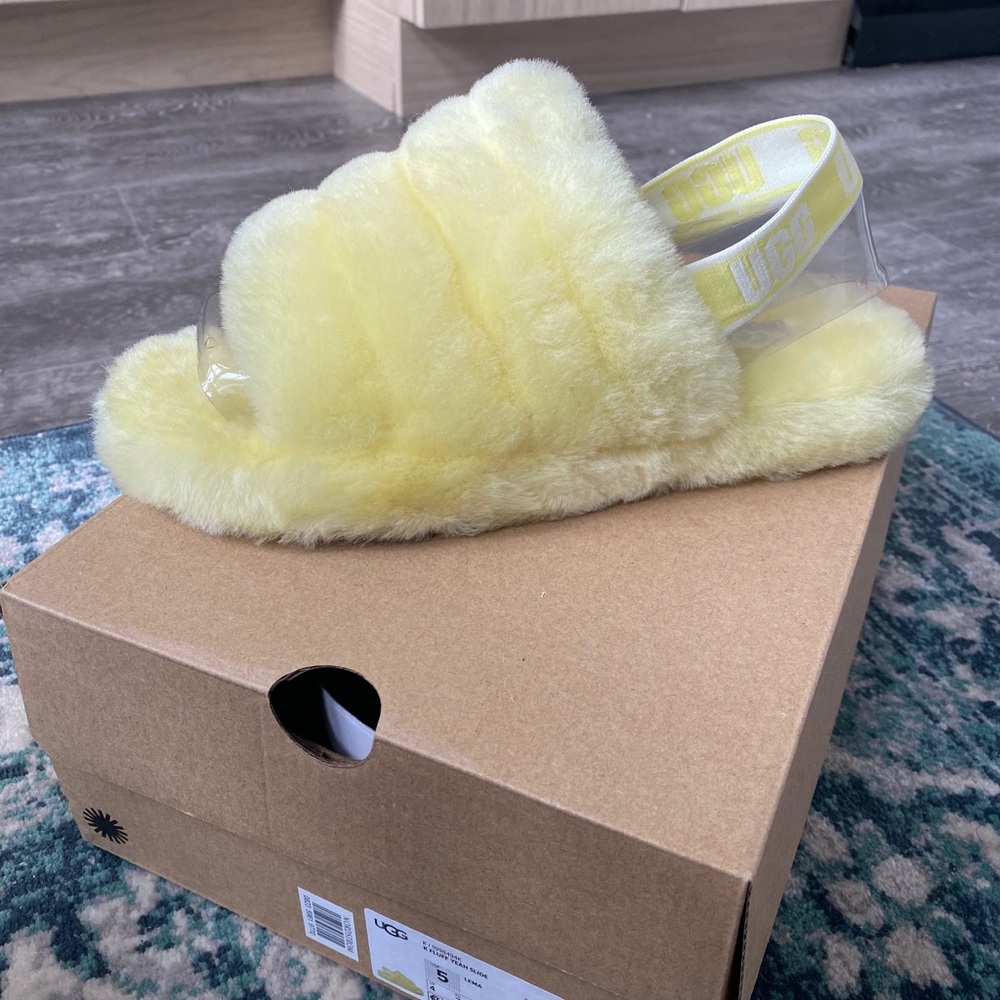 Yellow Ugg Slides